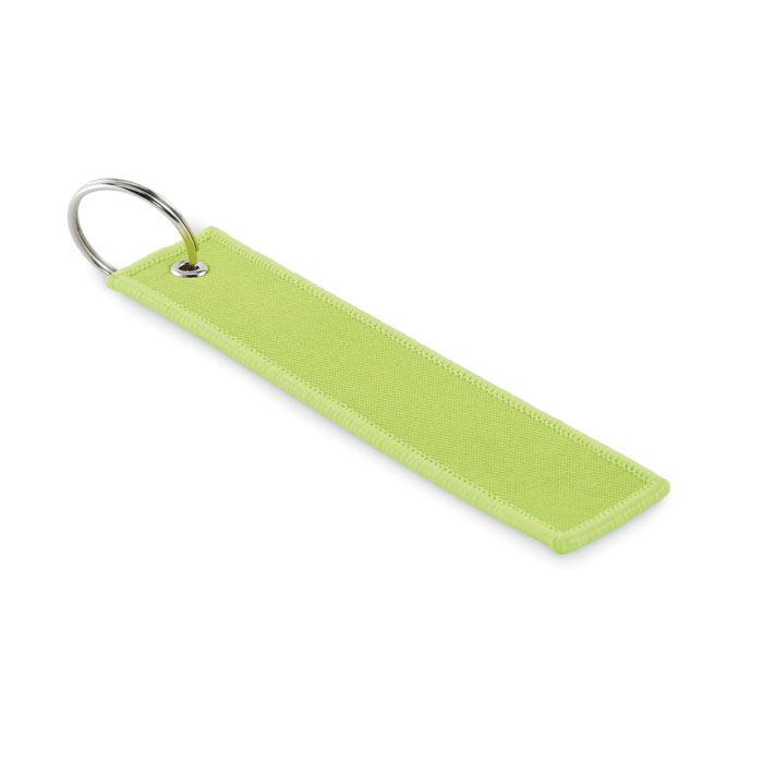 Porte clés promotionnel Key tag TAKEOFF vert fluo